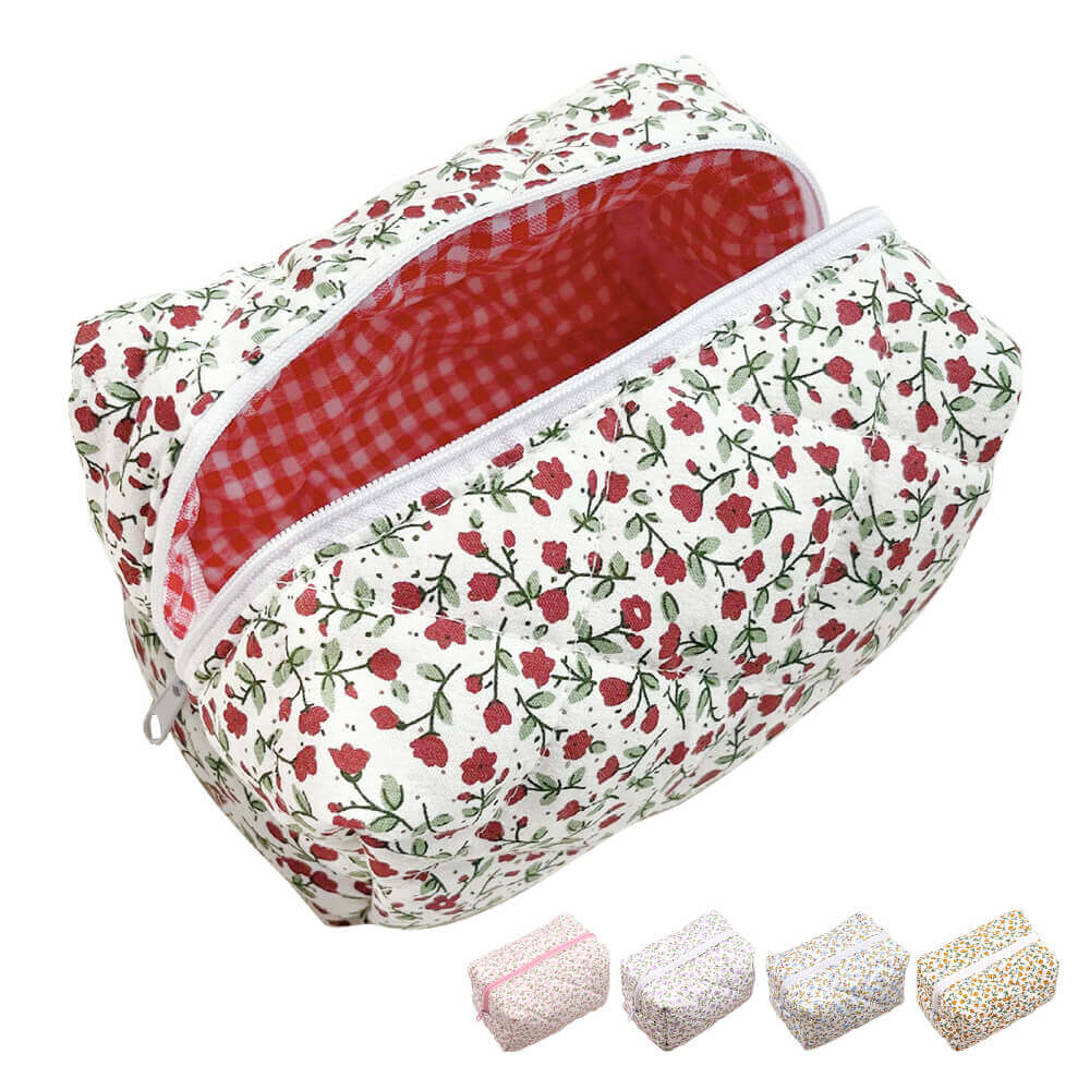 flower patterned cotton pouch, Cute Pouch Toiletry Bag