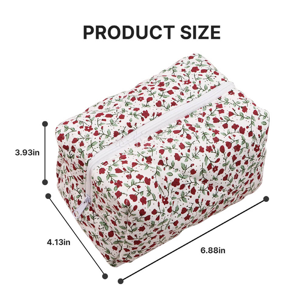 flower patterned cotton pouch, Cute Pouch Toiletry Bag