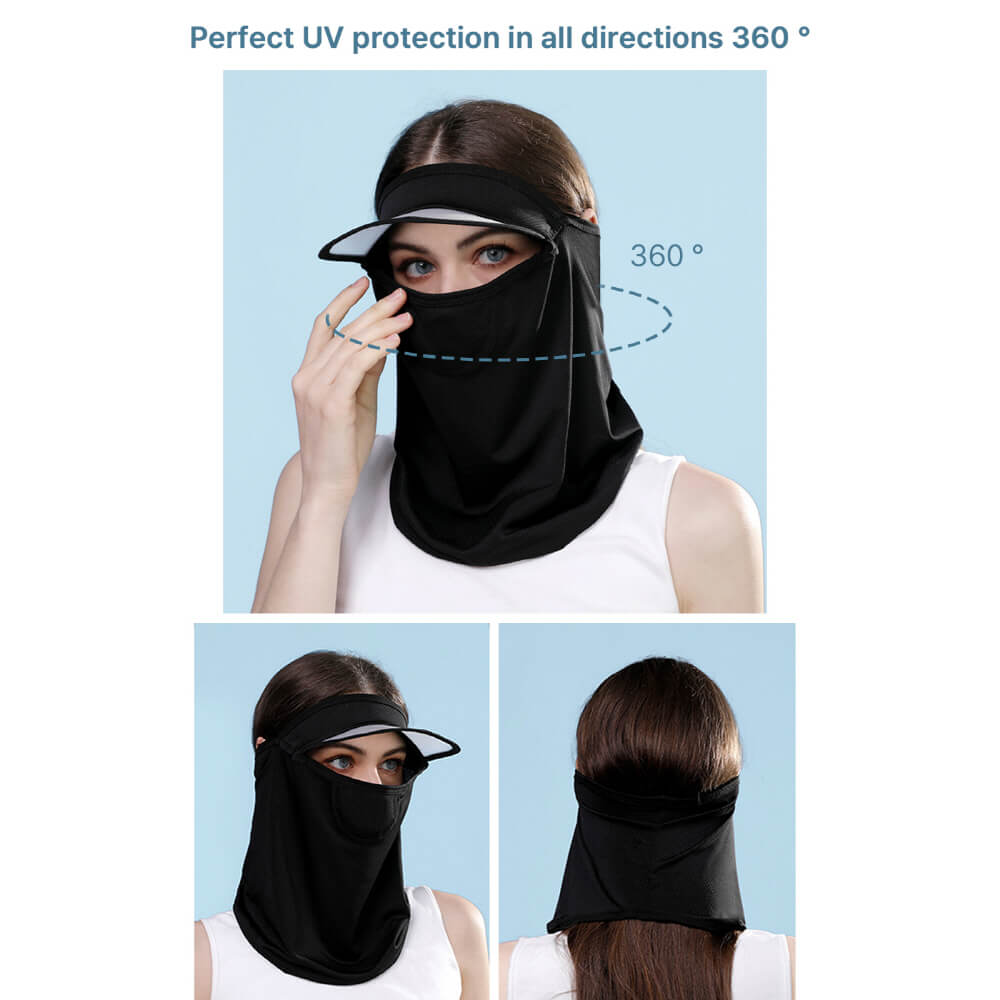 Balaclava Face Mask with Brim, Sun Cap for Golf, Outdoors