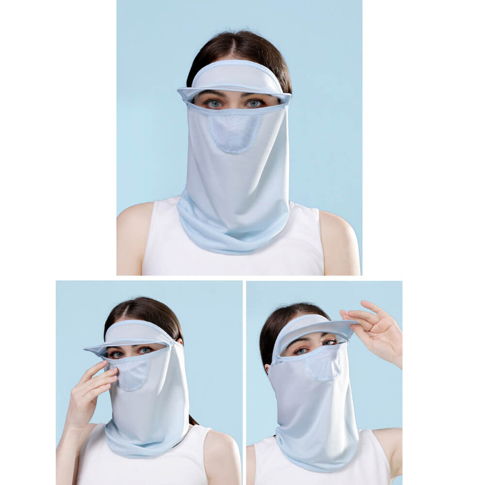 Balaclava Face Mask with Brim, Sun Cap for Golf, Outdoors