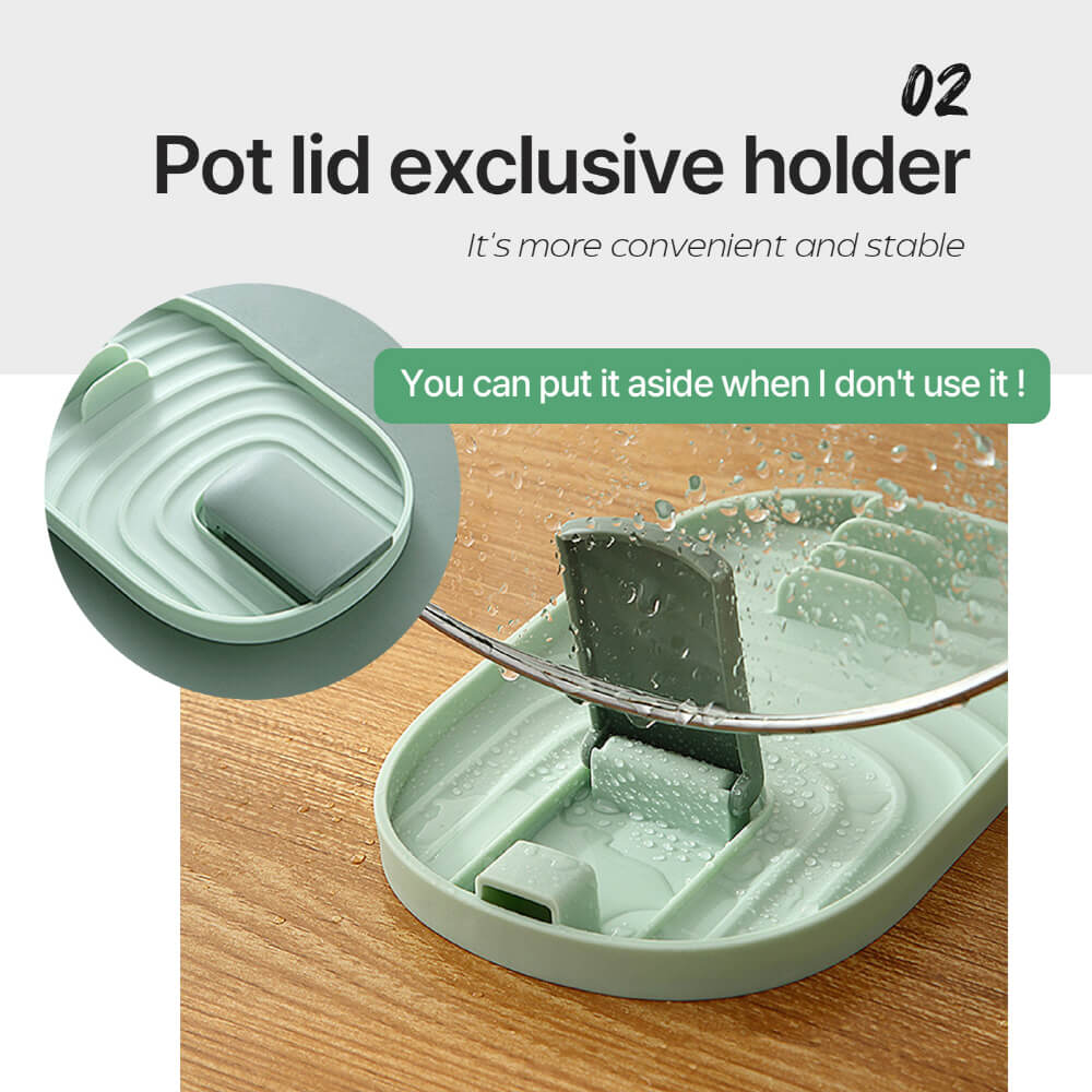 Lid and Spoon Rest Shelf, Pot Lid Rack Holder