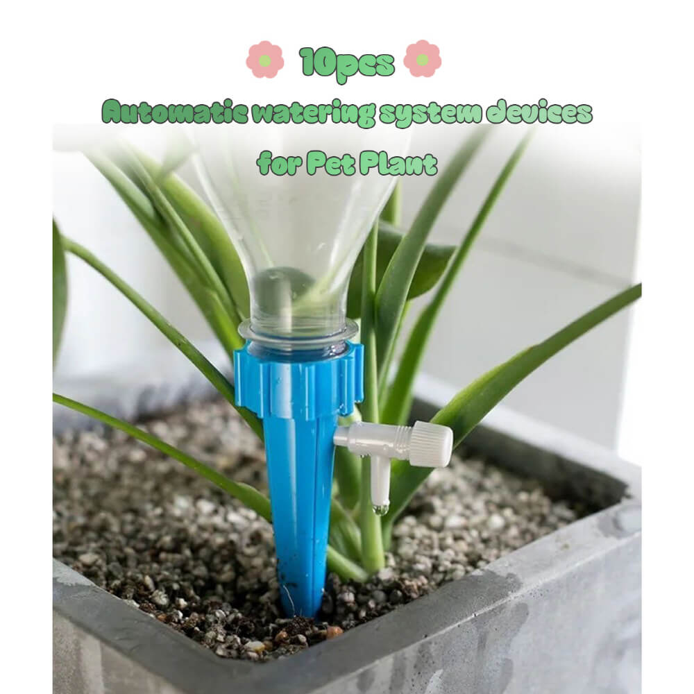 10PCS Plant Self Watering Insert Spikes Device, Drip Irrigation Control System for Plants