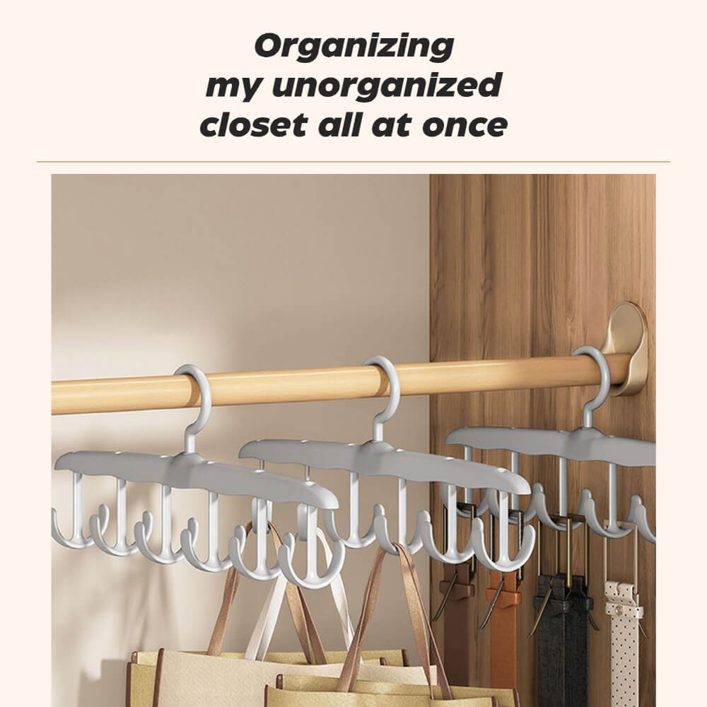 12-hole multipurpose hanger, Space Saving Hangers 2Pcs