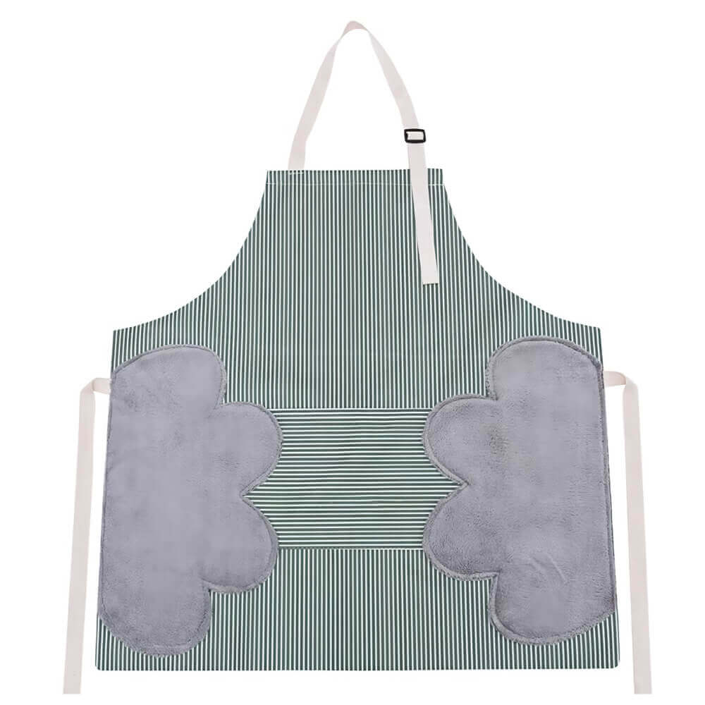 Apron for Women with Pockets and 2 Sides Hand Wipes for Women