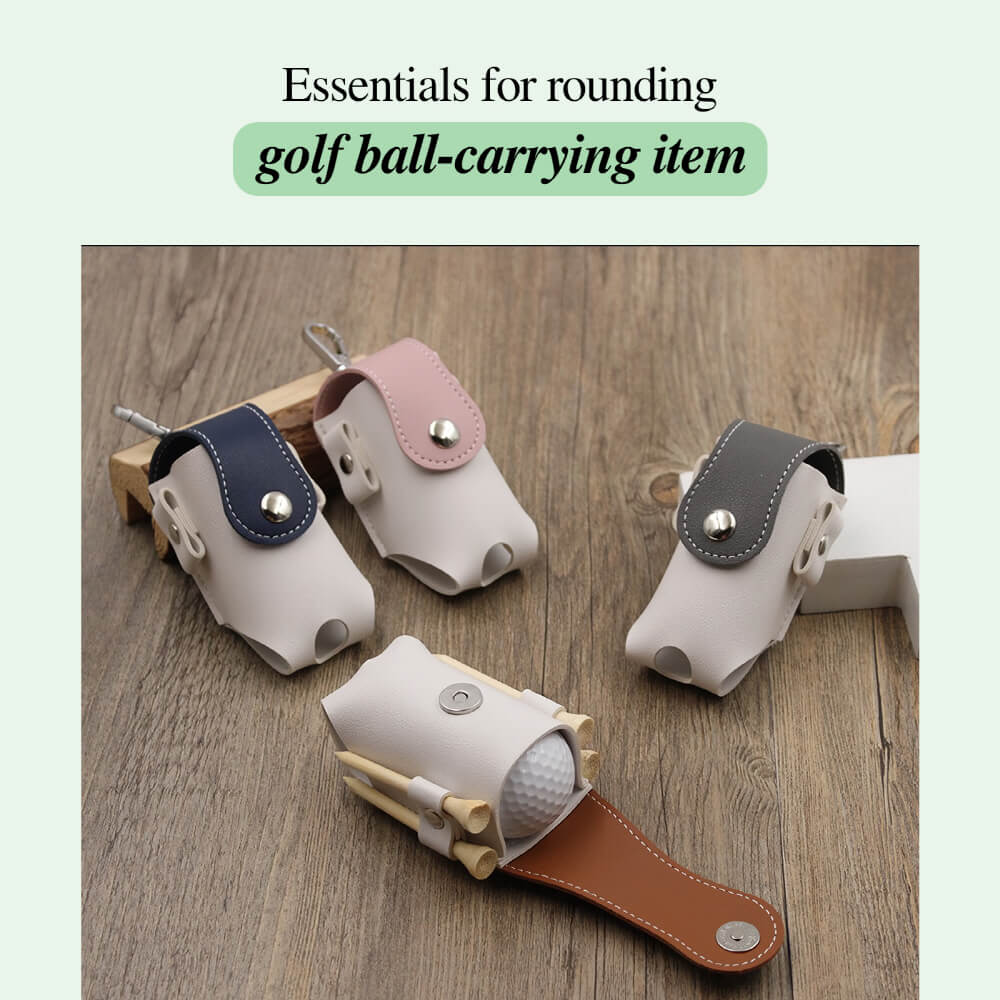 Golf Tee/Ball Pouch Bag, Golf Ball Carry Bag for Waist Belt