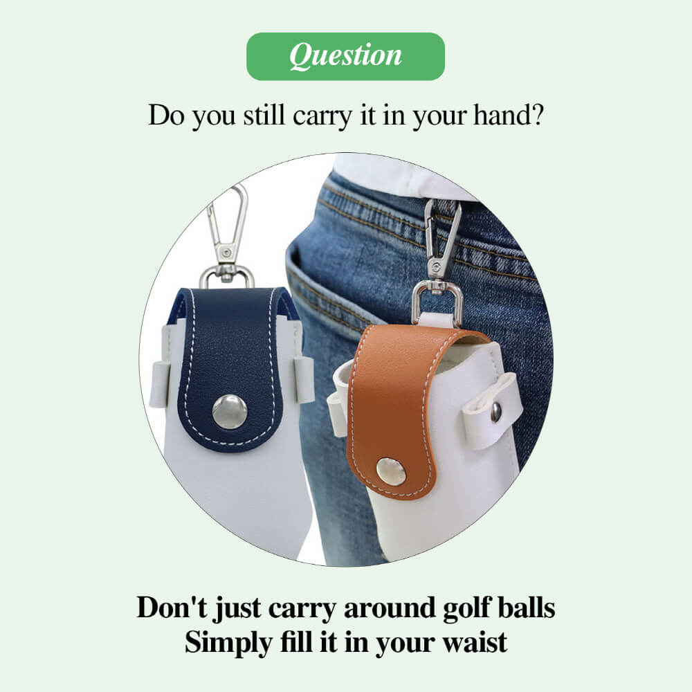 Golf Tee/Ball Pouch Bag, Golf Ball Carry Bag for Waist Belt