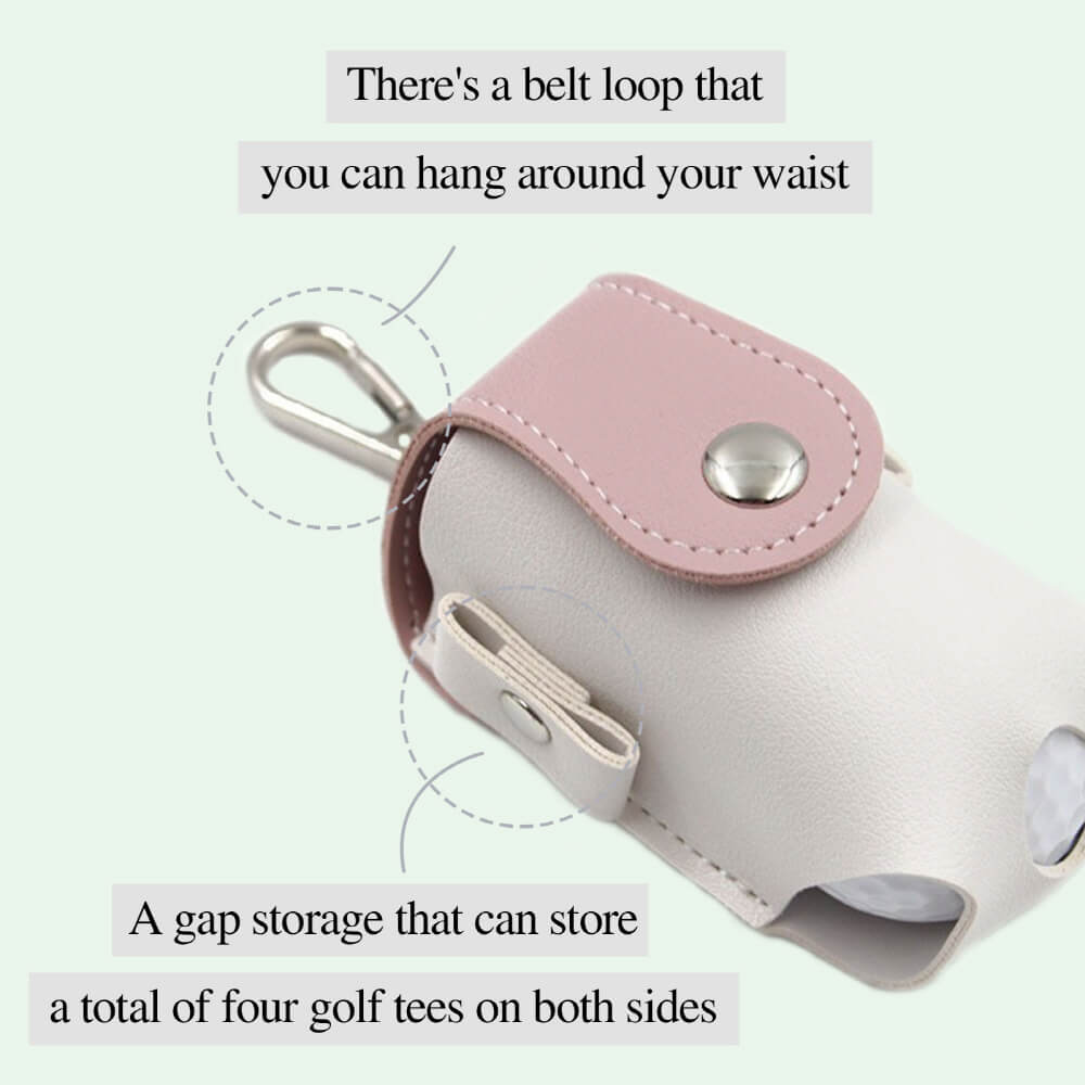 Golf Tee/Ball Pouch Bag, Golf Ball Carry Bag for Waist Belt