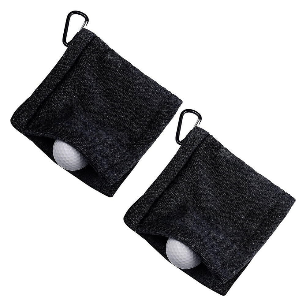 2 Pack Golf Towel, Small Golf Pocket Towel with Clip