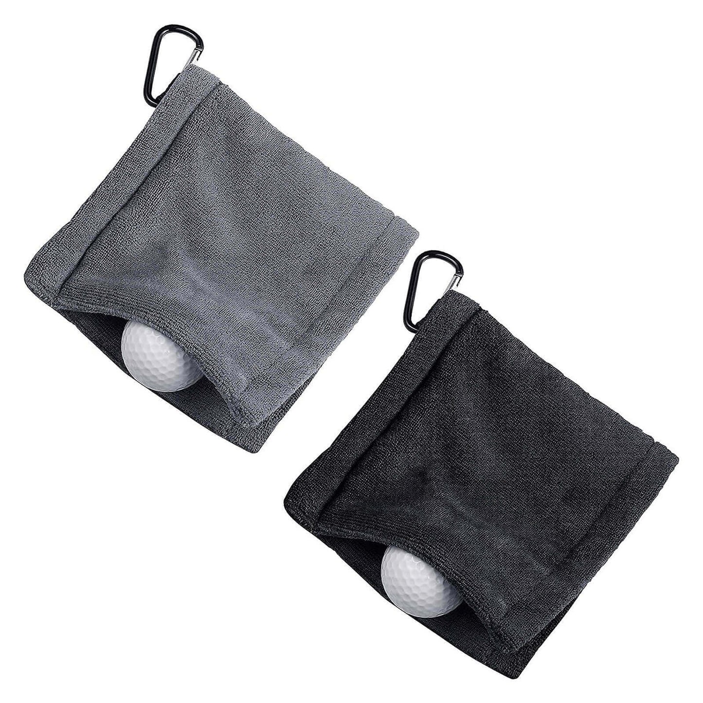 2 Pack Golf Towel, Small Golf Pocket Towel with Clip