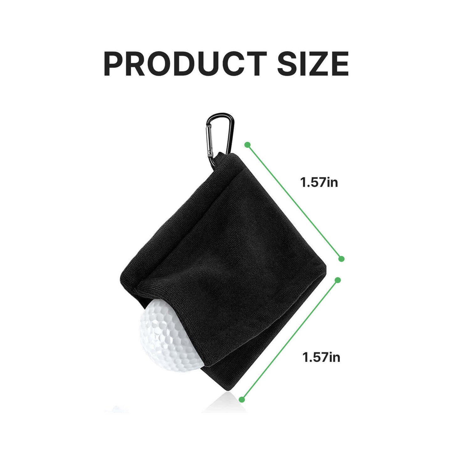 2 Pack Golf Towel, Small Golf Pocket Towel with Clip